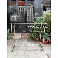 Giá phơi đồ, sào phơi quần áo ĐÔI inox chân hộp vuông