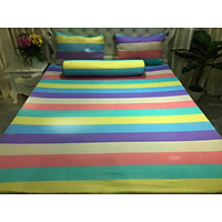 Bộ Drap Thun Lạnh Hàn Quốc { 4 món } - HOA GIẤY XANH