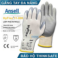 Găng tay đa năng Ansell Hyflex 11-800 bao tay chống dầu nhớt, ôm sát tay, độ khéo léo cao, bao tay bảo hộ lao động cơ khí, kỹ thuật chính xác (Pro Code: 11800080, 11800090)