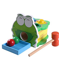 Đập bóng chú ếch xanh kèm khay đồ chơi gỗ
