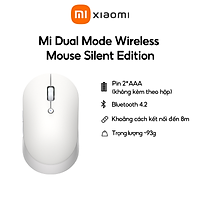Chuột Không Dây Xiaomi Mi Dual Mode Wireless Mouse Silent Edition - Màu trắng - Hàng Chính Hãng