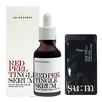 Tinh chất tái tạo da sinh học So Natural Red Peel Tingle Serum – Tái tạo da 35ml+ Tặng kèm 1 mặt nạ sủi bọt Su:m 37 Đen