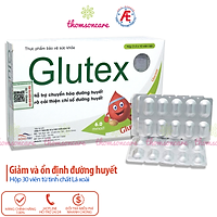 Glutex - Hỗ trợ ổn định đường huyết, giảm tiểu đường từ mướp đắng, lá xoài - Hộp 30 viên
