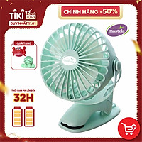 Quạt sạc, quạt tích điện mini - thời gian lên tới 32h, 6400 mAH chính hãng MASTELA - phù hợp cầm tay, kẹp xe đẩy, để bàn