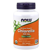 Viên Uống Now Từ Tảo Chlorella 400mg Sản Sinh Chlorophyll, Beta-Carotene, Carotenoids Hỗn Hợp, Vitamin C, Sắt & Protein