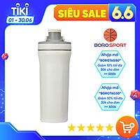 Bình nước thể thao tập gym kết hợp bình lắc whey shaker inox 304 dung tích 800ml CLEACCO dòng SHOKE - Hàng chính hãng