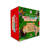 Sách - Boxset Cùng Bé Khám Phá Thế Giới Xung Quanh - bìa xanh - Song Ngữ Anh-Việt (5 cuốn ) (Bìa Cứng)