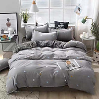 Bộ chăn ga gối cotton PL1 - 161 - Tam Giác Xám