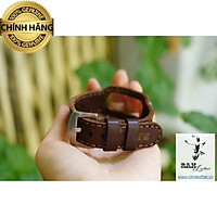 DÂY CHO MIBAND 4 / MIBAND 3 DA BÒ NÂU TRƠN - DA BÒ THẬT-CHÍNH HÃNG RAM LEATHER .