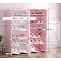 - TỦ NHỰA ĐỂ GIÀY DÉP KIỂU MỚI 12 Ô (chia ô) CỬA TRẮNG TRONG