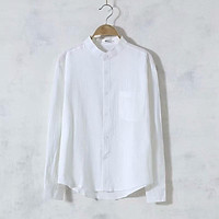 Áo Sơ Mi Nam Tay Dài Vải Lanh Cotton