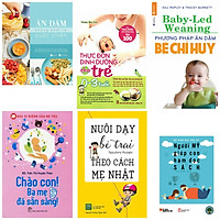 Combo ăn dặm không phải là cuộc chiến+thực đơn dinh dưỡng cho trẻ từ 0-3 tuổi+ăn dặm bé chỉ huy +chào con ba mẹ đã sẵn sàng+nuôi dạy bé trai theo cách mẹ Nhật(bản đặc biệt tặng kèm sách Mỹ giúp con ham đọc sách)