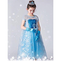  Đầm Elsa dài váy Elsa bé gái công chúa hàng xịn
