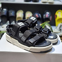 Giày Sandal 2 Quai Ngang Vento SD1001 Đen Đế Ghi