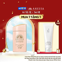 Sữa chống nắng dịu nhẹ cho da nhạy cảm và trẻ em Anessa SPF 50+ PA++++ 60ml tặng Sữa rửa mặt tạo bọt dưỡng da d program 120g