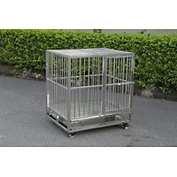 Chuồng chó inox giúp bảo vệ thú cưng (65x52x65cm)