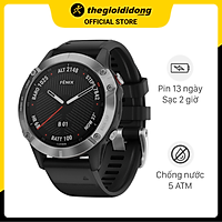 Đồng hồ thông minh Garmin Fenix 6 dây silicone đen - Hàng chính hãng