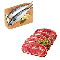 Combo 44: 1kg Cá saba Nhật + 500gram Lõi vai bò Mỹ cắt lát