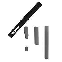 Stylus Storage Travel Case + Pencil Grey Silicone Cover For iPad Pro