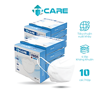 Combo 10 Hộp Khẩu Trang Y Tế 4 Lớp Siêu Kháng Khuẩn TT CARE VN95 Sử Dụng Chất Liệu Cao Cấp Bảo Vệ Hoàn Hảo Cho Sức Khỏe - TRẮNG