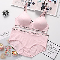 BỘ ĐỒ LÓT nữ sinh Love Secret chất đẹp dáng thời trang áo không gọng lên phom ôm body