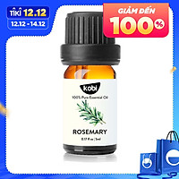 Tinh Dầu Hương Thảo Kobi - Tinh Dầu Thiên Nhiên Nguyên Chất, Tinh Dầu Xông Phòng, Giúp Giảm Stress, Xua Đuổi Côn Trùng Và Khử Mùi Hiệu Quả, Thích Hợp Dùng Với Đèn Xông Và Máy Khuếch Tán Tinh Dầu (5ml)