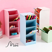 Hộp nhựa đựng bút/ mỹ phẩm/ đựng đồ 4 tầng nhiều màu tùy chọn kích thước 7,2 x 8,8 x 20,2 cm