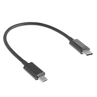 USB C Type C to Micro USB Charging Data Transfer Adapter Cable 0.25M Black