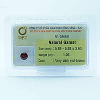 Mặt đá Garnet tự nhiên mài giác tròn kiểm định