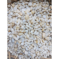 Sỏi màu trắng sữa trang trí bể cá, chậu cây, kích cỡ nhỏ vừa phải, bao 1kg