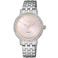 Đồng Hồ Nữ Citizen Đính Đá Swarovski Dây Thép Không Gỉ EL3041-87X - Mặt Hồng