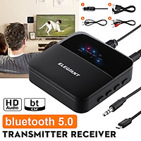 Bộ thu phát ELEGIANT bluetooth 5.0, chuyển đổi âm thanh không dây di động, phạm vi 20m với Cáp kỹ thuật số 3,5 mm Toslink 2 RCA cho TV gia đình