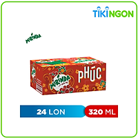 Thùng 24 Lon Nước Ngọt Có Gaz Mirinda Xá Xị (320ml/lon)