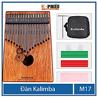Đàn kalimba 17 phím chính hãng âm thanh tựa đàn piano đàn hạc không tịt nốt sử dụng bằng ngón tay cái tặng Hướng dẫn sử dụng TONIC KALIMBA -M18