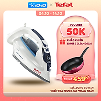 Bàn ủi hơi nước Tefal Smart Protect FV4980E0 -2600W (Trắng phối xanh) - Công nghệ tiên tiến Durilium AirGlide - Thích hợp cho mọi loại vải - Tiết kiệm năng lượng - Hàng chính hãng
