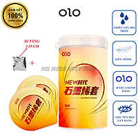 Bao cao su OLO Siêu mỏng 001, gel bôi trơn dầu Graphene siêu dẫn nhiệt + hạt tăng kích thước.- Hộp 10 Cái.