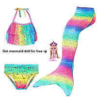 Trẻ Em Nàng Tiên Cá Đồ Bơi Nữ Bikini Đuôi Nàng Tiên Cá Với Vây Bơi Của Bé Mặc Chia Đồ Bơi Nàng Tiên Cá Đuôi Quần Áo Đồ Bơi