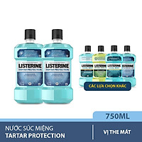 Bộ 2 Chai Nước súc miệng ngăn ngừa mảng bám Listerine Tartar Protection 750mlx2