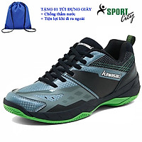Giày cầu lông kawasaki K359 chính hãng dành cho cả nam và nữ, chuyên nghiệp chống lật cổ chân- tặng túi rút thể thao màu xanh