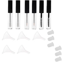 6 Packs 4ml Refillable Empty Mascara Eyelash Growth Tube Eyeliner Bottle Lip Gloss Vials Containers with Wands Brushes/Rubber Inserts/Funnels