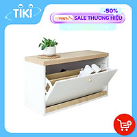 Tủ Giày Dép Thông Minh Bằng Gỗ BEYOURs 1 Tầng Premier White- Nội Thất Phòng Khách