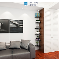 Bộ 3 Kệ Trang Trí Treo Góc Tường SIB DECOR Hình Cung Tròn