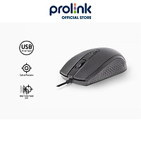 Chuột có dây Prolink PMC2002 - Thiết kế Ambidextrous (đối xứng) phù hợp với người thuận tay trái lẫn tay phải, dùng cho Laptop, Notebook, PC và Mac - Hàng chính hãng
