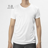 Áo thun trơn nam cổ tròn . áo thun chất cotton co dãn bốn chiều, thấm hút mồ hôi