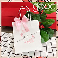 Combo 10 túi giấy hoa đào Thankyou đựng quà tặng mỹ phẩm, nước hoa - tặng kèm nơ