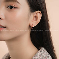 Hoa tai chữ c nhỏ phong cách tối giản hiện đại dễ thương hàn quốc-HTH0008