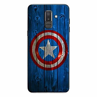 Ốp Lưng Dành Cho Điện Thoại Samsung Galaxy J8 2018 - Captain America's Nền Gỗ