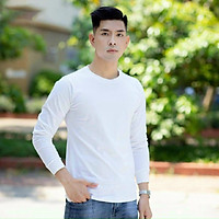 Áo thun nam dài tay cổ tròn mặc thu đông, giữ nhiệt, chất cotton co giãn, dáng ôm, nhiều màu lựa chọn, không bai xù, giặt được máy giặt