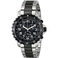 Invicta Men's 1326 Invicta II Chronograph Black Dial Two-Tone Stainless Steel Watch