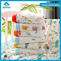 Khăn Tắm/ Chăn Đắp Bonny 4 Lớp Vải Xô Bo Viền (Giao mẫu ngẫu nhiên)